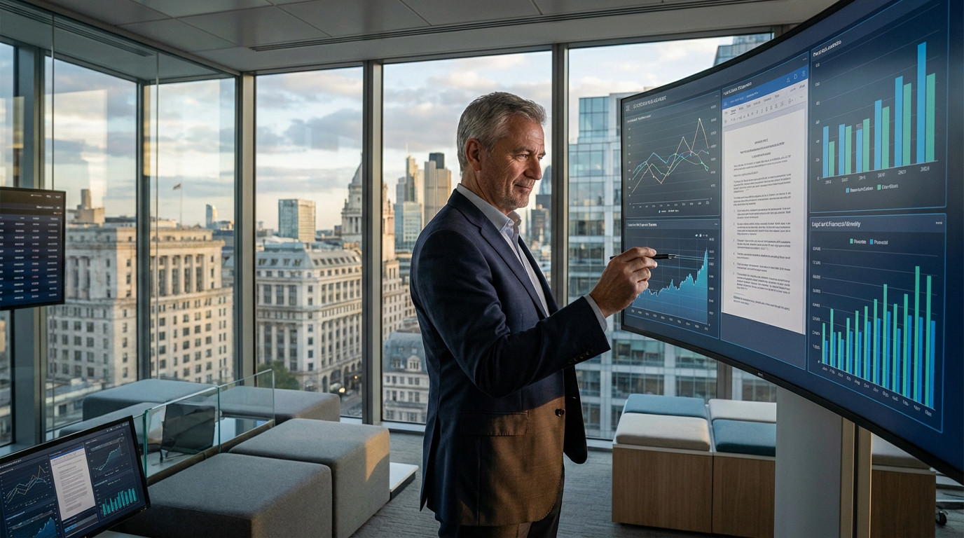 Consultant expert analysant des données stratégiques sur le marché immobilier