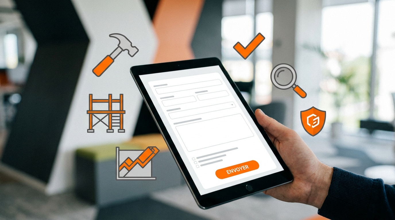 Interface de demande de devis en ligne pour travaux de rénovation