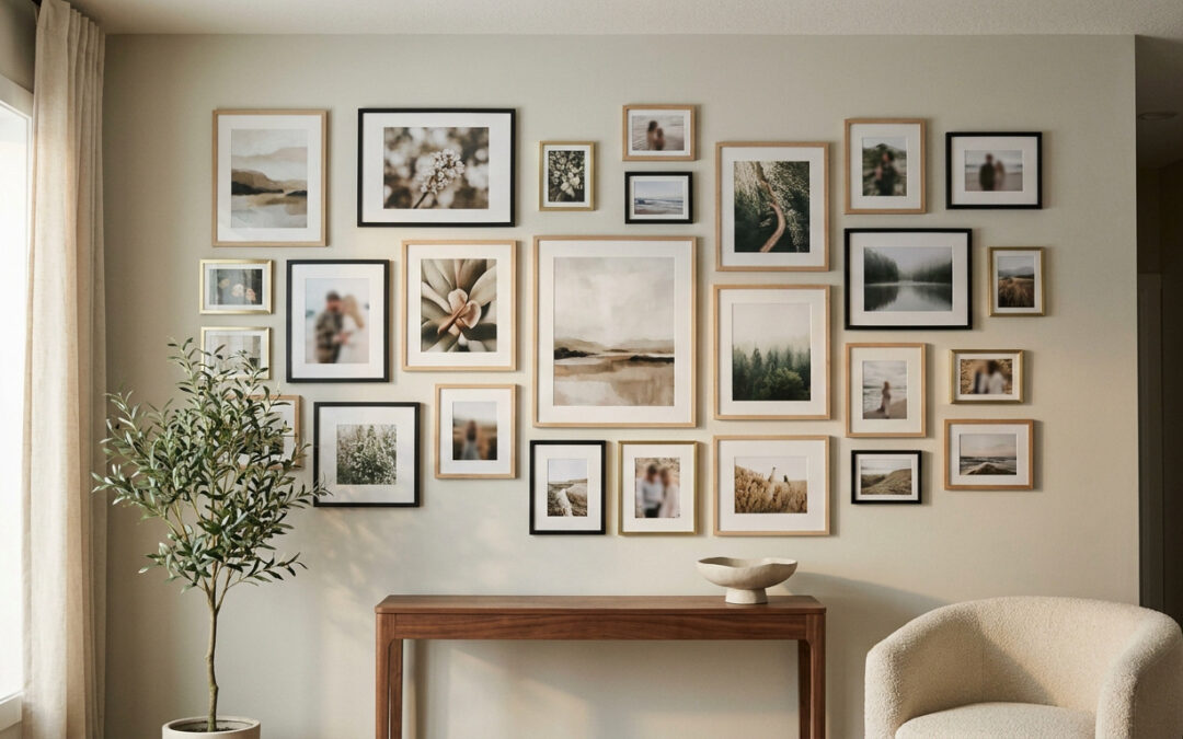 Créer une galerie murale chez soi : nos conseils pour exposer vos photos comme une vraie galerie d’art