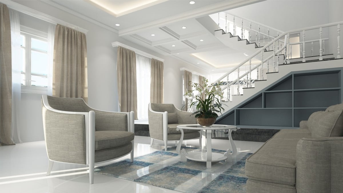intérieur contemporain d'une maison neuve